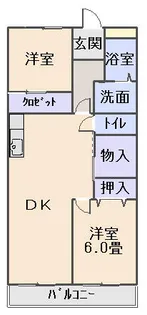 室賀レジデンス【1階】の間取り