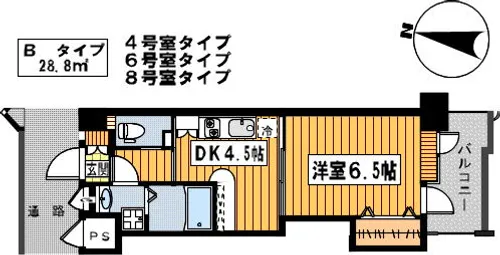 プレステージ・デル・エアプレイン【906号室】の間取り