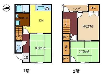 金川マンション【1階】の間取り