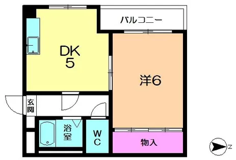 シャトードゥクリヨン【106号室】の間取り