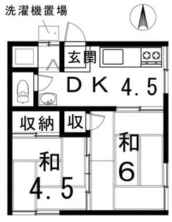 京都府京都市北区上賀茂狭間町【マンション】の間取り