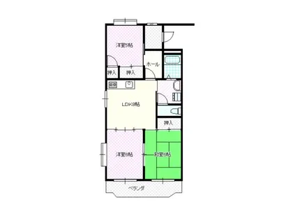 メリーメリーA【206号室】の間取り