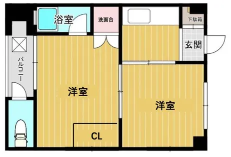 増田第3ハイツ【4階】の間取り