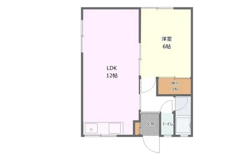 鶴乃苑【B-7号室】の間取り