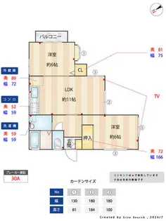 コーポ第2YANAGIYA【2階】の間取り