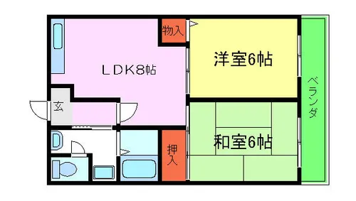 ハイツコーセー【502号室】の間取り