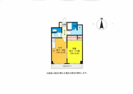 1DKの間取り画像