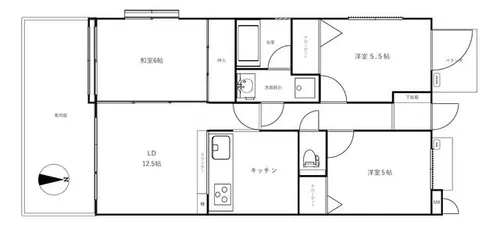 ボナール姪浜南【104号室】の間取り