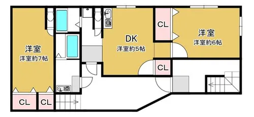 コテージ曽根【2階】の間取り