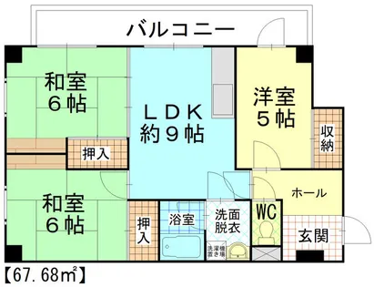 エレガンス中井【2階】の間取り