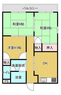 新柏原ビレッジ2号棟【301号室】の間取り