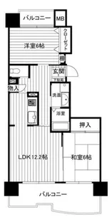 パロスリバーコート博多弐番館【3階】の間取り