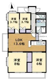 団ヤマテ【3階】の間取り