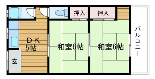 高塚荘【2階】の間取り