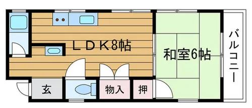大阪府吹田市佐井寺1丁目【アパート】の間取り