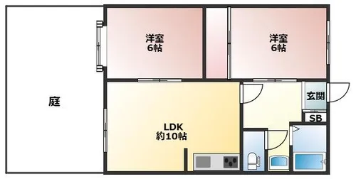 東園田グロリアハイツ【102号室】の間取り