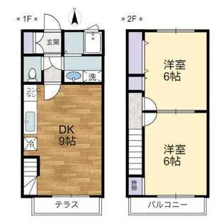 愛知県瀬戸市北脇町【テラスハウス】の間取り