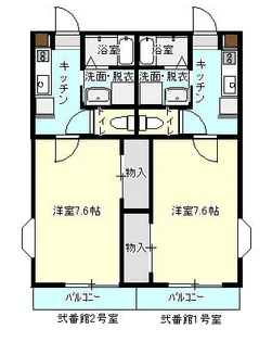ビレッジボヌール弐番館【201号室】の間取り