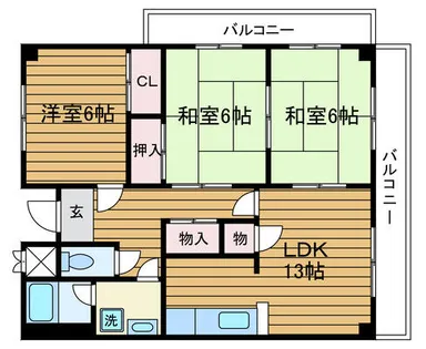 大阪府吹田市山田東1丁目【マンション】の間取り