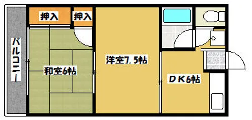 サングリーン有持【3階】の間取り