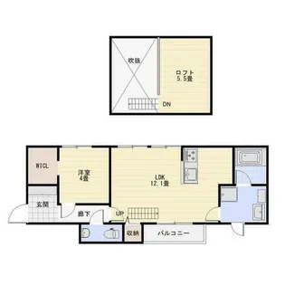 メゾンL&J【2-B号室】の間取り