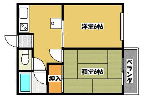 ドゥウエル南【303号室】の間取り