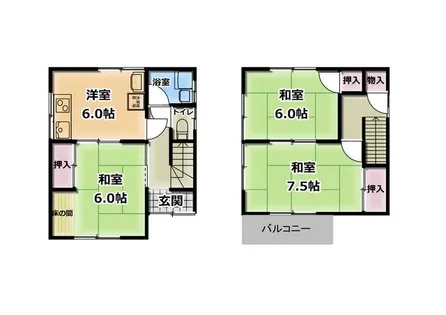 大阪府貝塚市小瀬1丁目【一戸建】の間取り