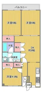 千里ヒルトンハイム壱番街【206号室】の間取り