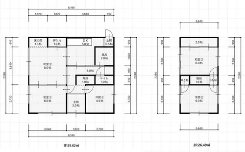 愛知県豊川市一宮町下新切【一戸建】の間取り