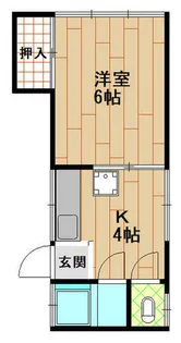 大生樓(ダイセイロウ)東雲通【2階】の間取り
