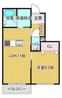 グリナージュ郷之山Ⅲ【102号室】の間取り
