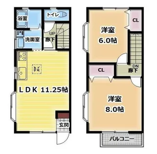 コスモス服部不動産【101号室】の間取り