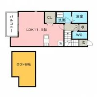 ナトゥラⅠ【2階】の間取り