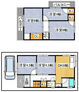 大阪府大阪市鶴見区今津南3丁目【一戸建】の間取り