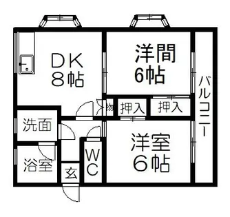シティコート朝妻【301号室】の間取り