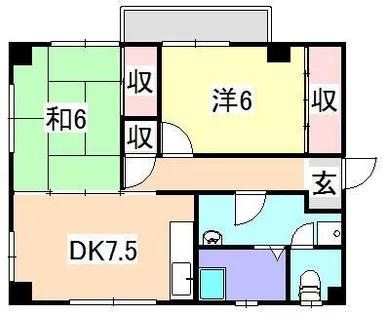 メゾンコクヨ【302号室】の間取り
