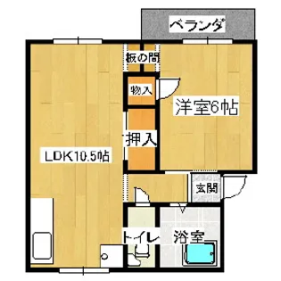 ウエストヒルズⅡ【2階】の間取り