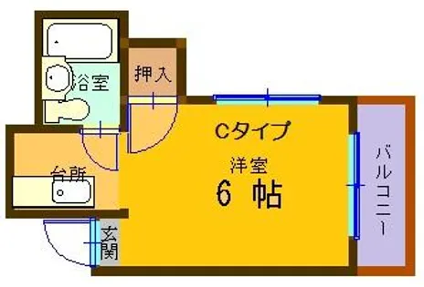 要ハイツ【2-C号室】の間取り