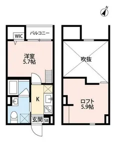 アクアレスト神戸西【13号室】の間取り