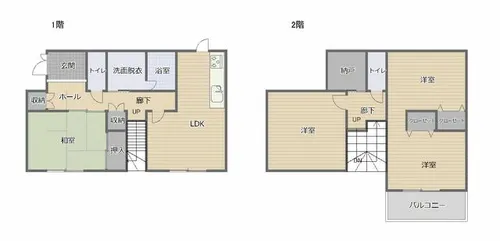福岡県大牟田市笹原町3丁目【一戸建】の間取り
