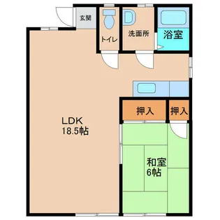 リバティ江崎Ⅰ【201号室】の間取り