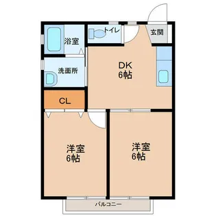 リバティ江崎Ⅱ【202号室】の間取り