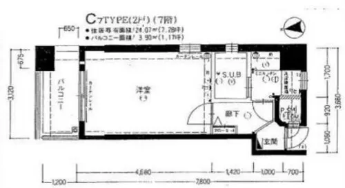 ニコ-ライフ大手前三番館【701号室】の間取り