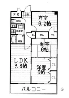グレース小川【103号室】の間取り