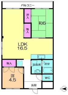 京都府相楽郡精華町大字祝園小字二ノ坪【マンション】の間取り