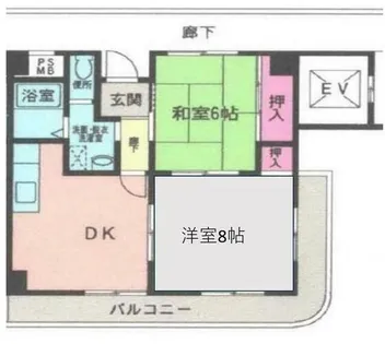 カスカード新田Ⅰ【4階】の間取り