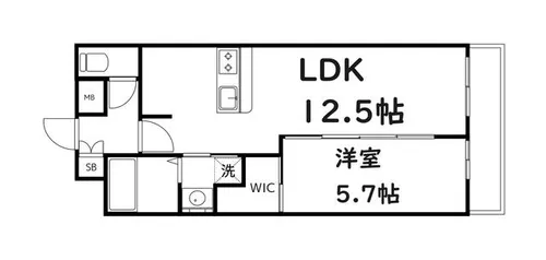 プレサンスOSAKA東成中本ハーヴィル【8階】の間取り