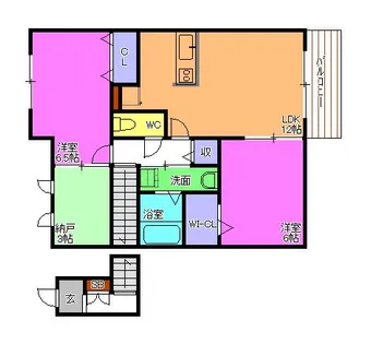 ラフィーネ古田【2階】の間取り