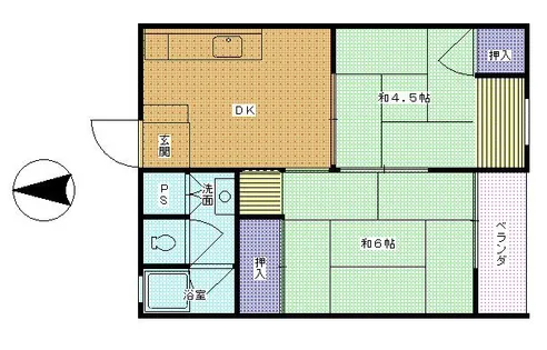 コーポ繁【1E4号室】の間取り