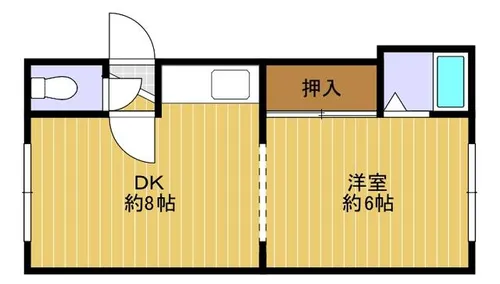 十勝コーポ【26号室】の間取り